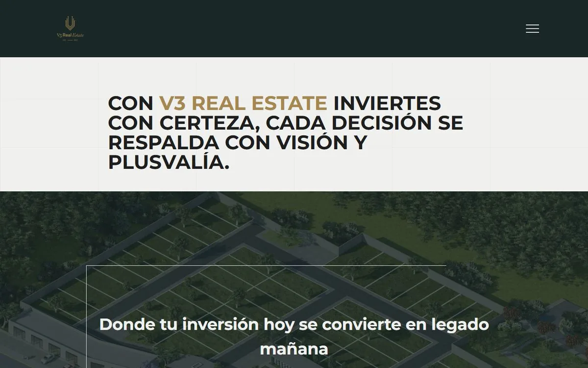 Sitio de V3 Real Estate